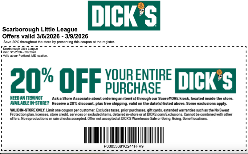 DICK'S Shopping Weekend - Mar. 6-9